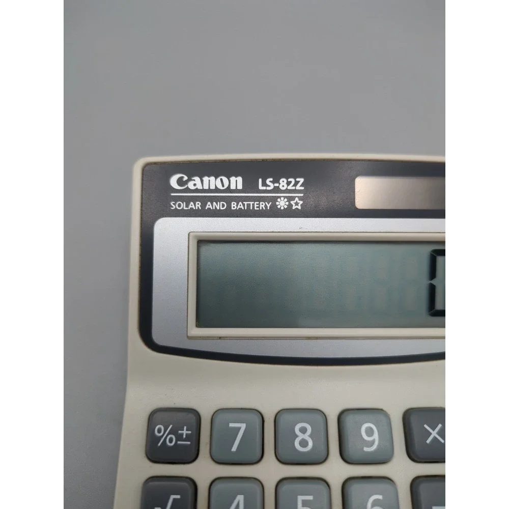 Canon LS82Z Minidesk Calculator Solar and Battery For Parts or not working‎